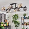 Koyoto Plafondlamp, Kogellampje Amber, Duidelijk, Rookkleurig, 10-lichts