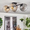 Gastor Plafondlamp, Kogellampje Amber, Duidelijk, Rookkleurig, 4-lichts