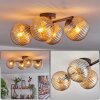 Koyoto Plafondlamp, Kogellampje Amber, 4-lichts