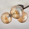 Koyoto Plafondlamp, Kogellampje Amber, 4-lichts