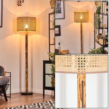 Barcos Staande lamp Natuurlijke kleuren, Zwart, 1-licht