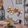 Gastor Hanglamp, Kogellampje, Hanglamp Amber, Duidelijk, Rookkleurig, 8-lichts