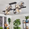 Koyoto Plafondlamp, Kogellampje Amber, Duidelijk, Rookkleurig, 8-lichts
