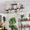 Koyoto Plafondlamp, Kogellampje Amber, Duidelijk, Rookkleurig, 8-lichts