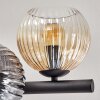 Koyoto Plafondlamp, Kogellampje Amber, Duidelijk, Rookkleurig, 8-lichts