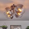Gastor Plafondlamp, Kogellampje Duidelijk, Rookkleurig, 4-lichts