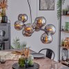 Koyoto Hanglamp, Kogellampje, Hanglamp Chroom, Rookkleurig, 8-lichts
