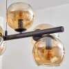 Koyoto Hanglamp, Kogellampje, Hanglamp Amber, Rookkleurig, 8-lichts