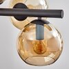Koyoto Hanglamp, Kogellampje, Hanglamp Amber, Rookkleurig, 8-lichts