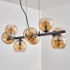 Koyoto Hanglamp, Kogellampje, Hanglamp Amber, Rookkleurig, 8-lichts