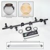 Koyoto Hanglamp, Kogellampje, Hanglamp Amber, Chroom, Rookkleurig, 8-lichts