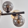 Gastor Hanglamp, Kogellampje, Hanglamp Amber, Rookkleurig, 8-lichts
