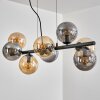 Gastor Hanglamp, Kogellampje, Hanglamp Amber, Rookkleurig, 8-lichts