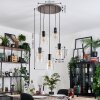 Hasvik Hanglamp, Hanglamp Chroom, Zwart, 5-lichts