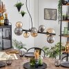 Chehalis Hanglamp, Kogellampje, Hanglamp Amber, Rookkleurig, 8-lichts