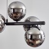 Koyoto Hanglamp, Kogellampje, Hanglamp Chroom, Rookkleurig, 8-lichts