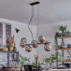 Koyoto Hanglamp, Kogellampje, Hanglamp Chroom, Rookkleurig, 8-lichts