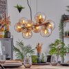 Koyoto Hanglamp, Kogellampje, Hanglamp Amber, Duidelijk, 8-lichts