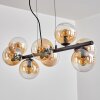 Koyoto Hanglamp, Kogellampje, Hanglamp Amber, Duidelijk, 8-lichts