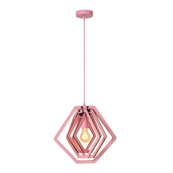 Lucide MAURO Hanglamp Roze, 1-licht