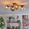 Gastor Plafondlamp, Kogellampje Amber, Duidelijk, Rookkleurig, 4-lichts