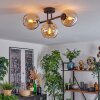 Koyoto Plafondlamp, Kogellampje Amber, 3-lichts