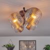 Koyoto Plafondlamp, Kogellampje Duidelijk, Rookkleurig, 4-lichts