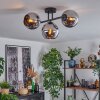 Koyoto Plafondlamp, Kogellampje Chroom, Rookkleurig, 3-lichts