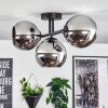 Koyoto Plafondlamp, Kogellampje Chroom, Rookkleurig, 3-lichts