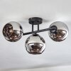 Koyoto Plafondlamp, Kogellampje Chroom, Rookkleurig, 3-lichts