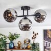 Koyoto Plafondlamp, Kogellampje Chroom, Rookkleurig, 3-lichts