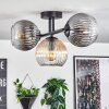 Koyoto Plafondlamp, Kogellampje Amber, Duidelijk, Rookkleurig, 3-lichts
