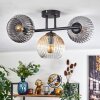 Koyoto Plafondlamp, Kogellampje Amber, Duidelijk, Rookkleurig, 3-lichts
