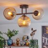 Koyoto Plafondlamp, Kogellampje Amber, 3-lichts