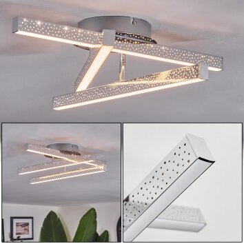 Arlan Plafondlamp LED Chroom, 1-licht