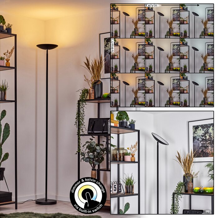 Dillingby Staande lamp LED Zwart, 1-licht