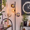 Koyoto Staande lamp Amber, Chroom, Rookkleurig, 3-lichts