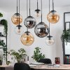 Gastor Hanglamp, Kogellampje, Hanglamp Amber, Duidelijk, Rookkleurig, 8-lichts
