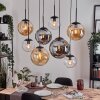 Gastor Hanglamp, Kogellampje, Hanglamp Amber, Duidelijk, Rookkleurig, 8-lichts