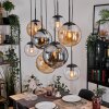 Gastor Hanglamp, Kogellampje, Hanglamp Amber, Duidelijk, Rookkleurig, 8-lichts
