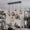 Gastor Hanglamp, Kogellampje, Hanglamp Amber, Duidelijk, Rookkleurig, 8-lichts