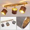 Tibro Plafondlamp Goud, Grijs, 3-lichts