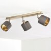 Tibro Plafondlamp Goud, Grijs, 3-lichts