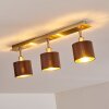 Tibro Plafondlamp Goud, Grijs, 3-lichts