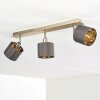 Tibro Plafondlamp Goud, Grijs, 3-lichts