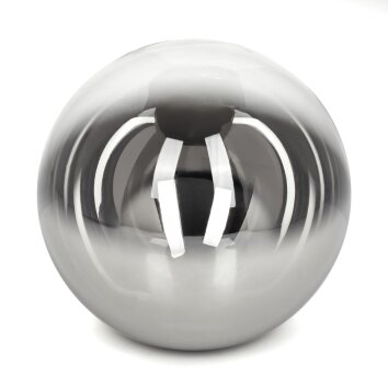 Lampenkap van glas  Chehalis Reserve glas, reserveonderdeel 10 cm Chroom, Rookkleurig