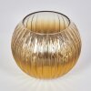 Glazen lampenkap  Koyoto Reserve glas, reserveonderdeel 15 cm Goud, Duidelijk