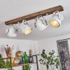 Herford Plafondlamp Hout donker, 4-lichts