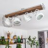 Herford Plafondlamp Hout donker, 4-lichts