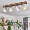 Herford Plafondlamp Hout donker, 4-lichts